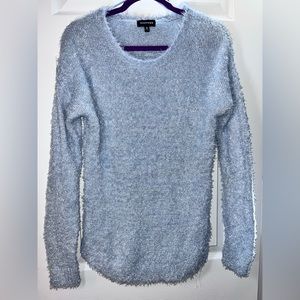 Rampage, Soft, fuzzy, ice princess, Y2K, blue and silver sparkly sweater